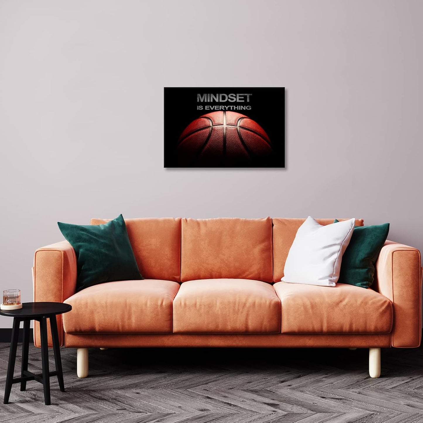 Inspirational Canvas Wall Art Success Ball Painting Office Decor Mindset Is Everything Motivational Poster for Office Living Room Framed Ready to Hang