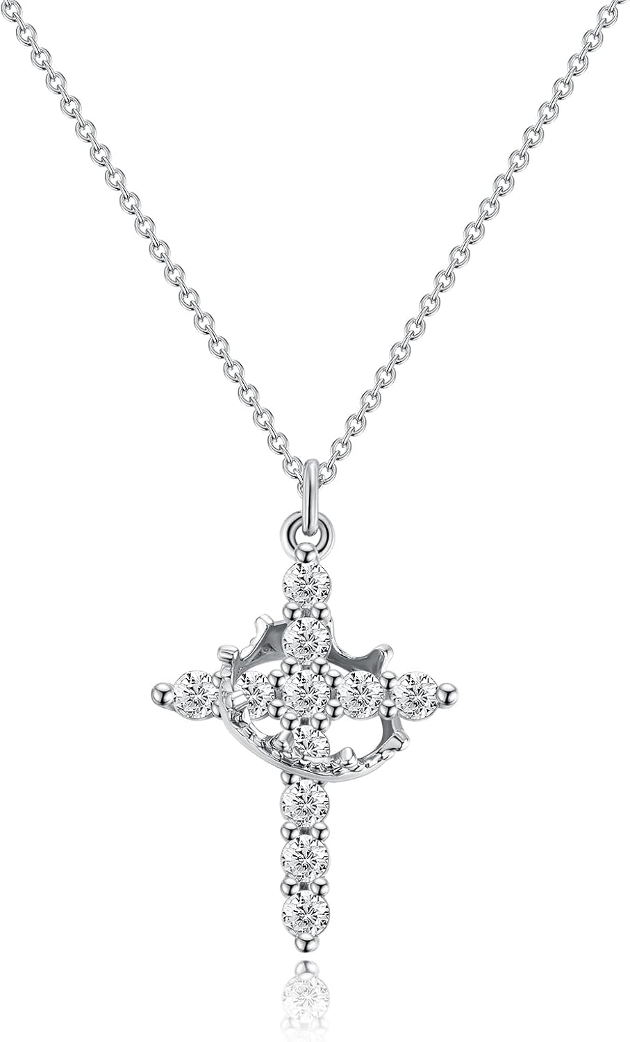 Upgraded Crown Cross Necklace for Women