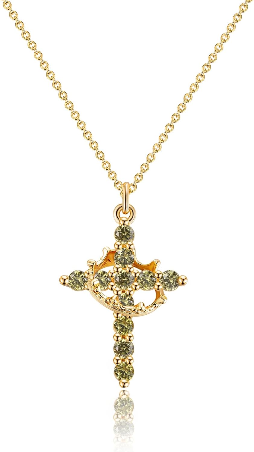 Upgraded Crown Cross Necklace for Women