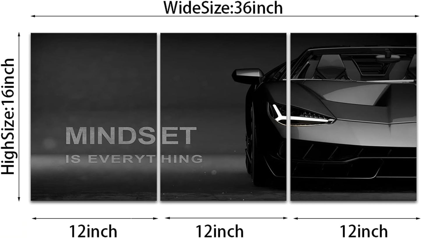 Motivational Lamborghini Posters Set 3 Piece