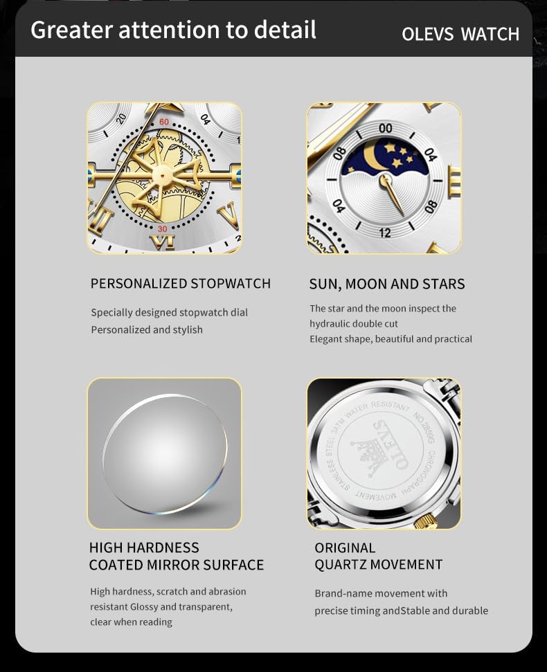 Men Waterproof Luxury Big Face