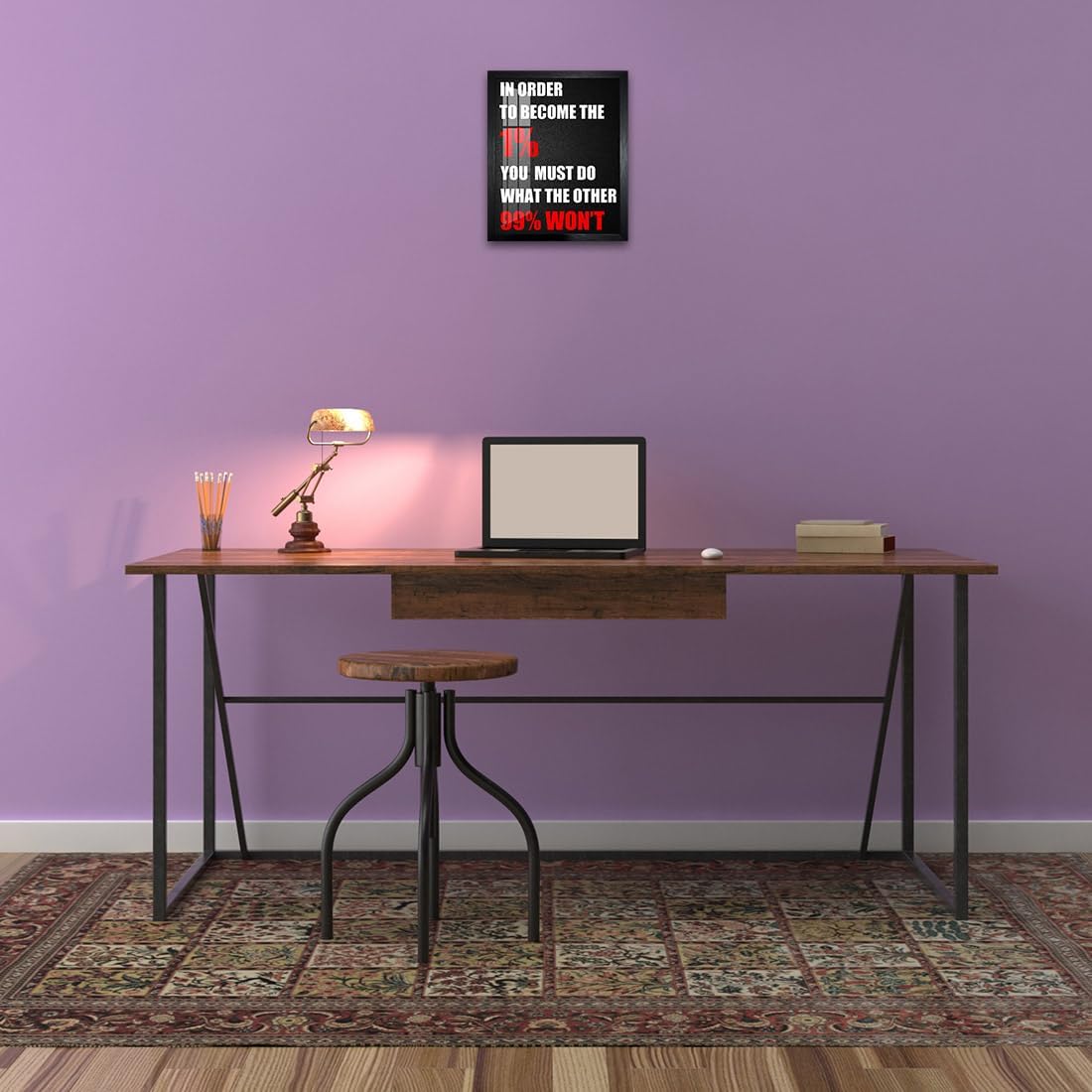 motivation framed canvas (10L X 8W, Framed)