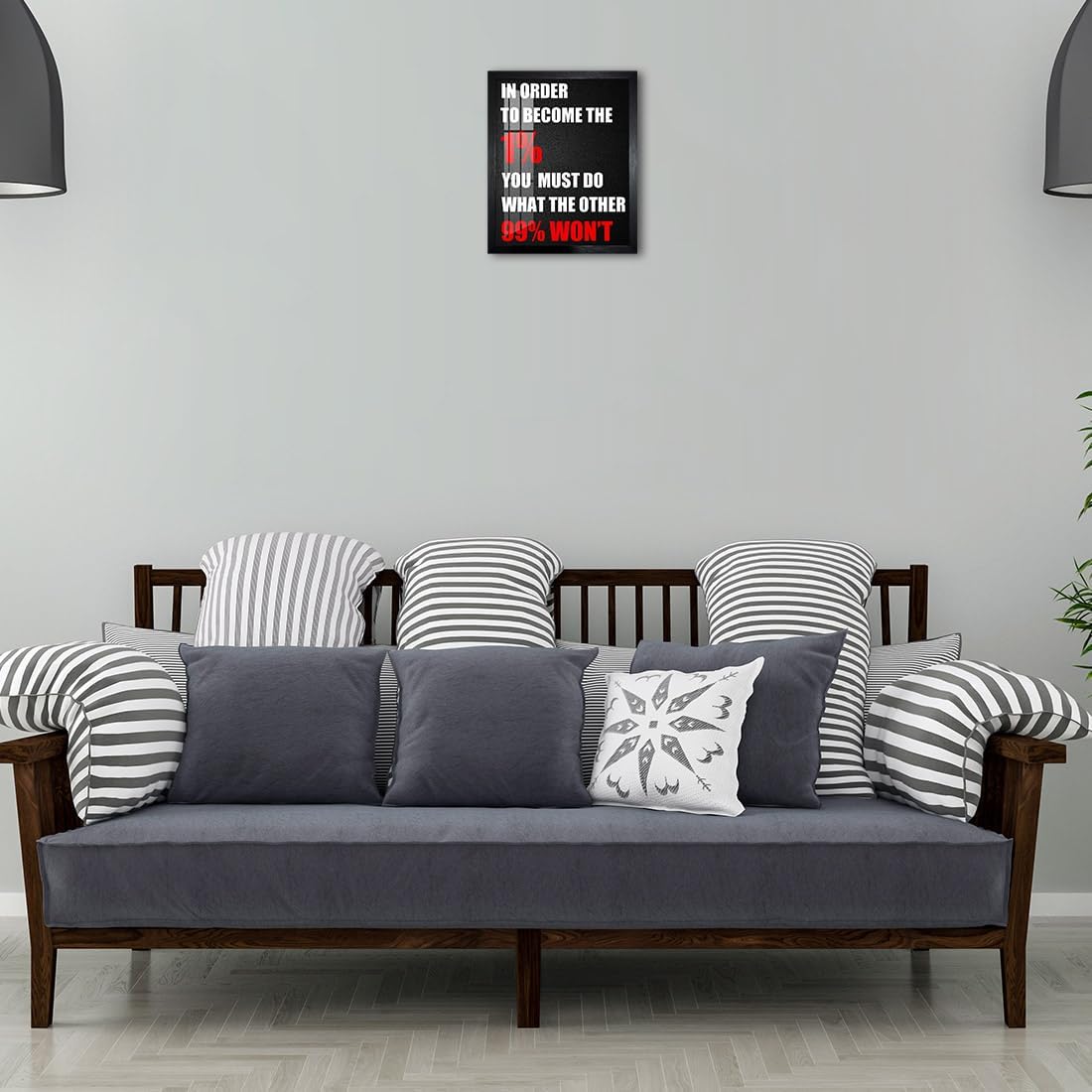 motivation framed canvas (10L X 8W, Framed)