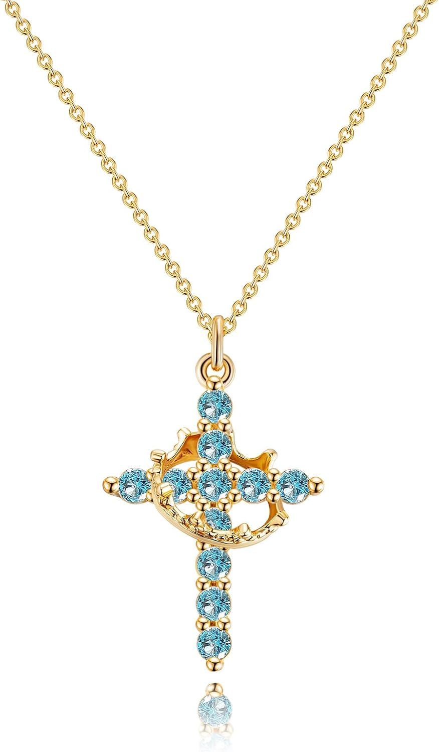 Upgraded Crown Cross Necklace for Women