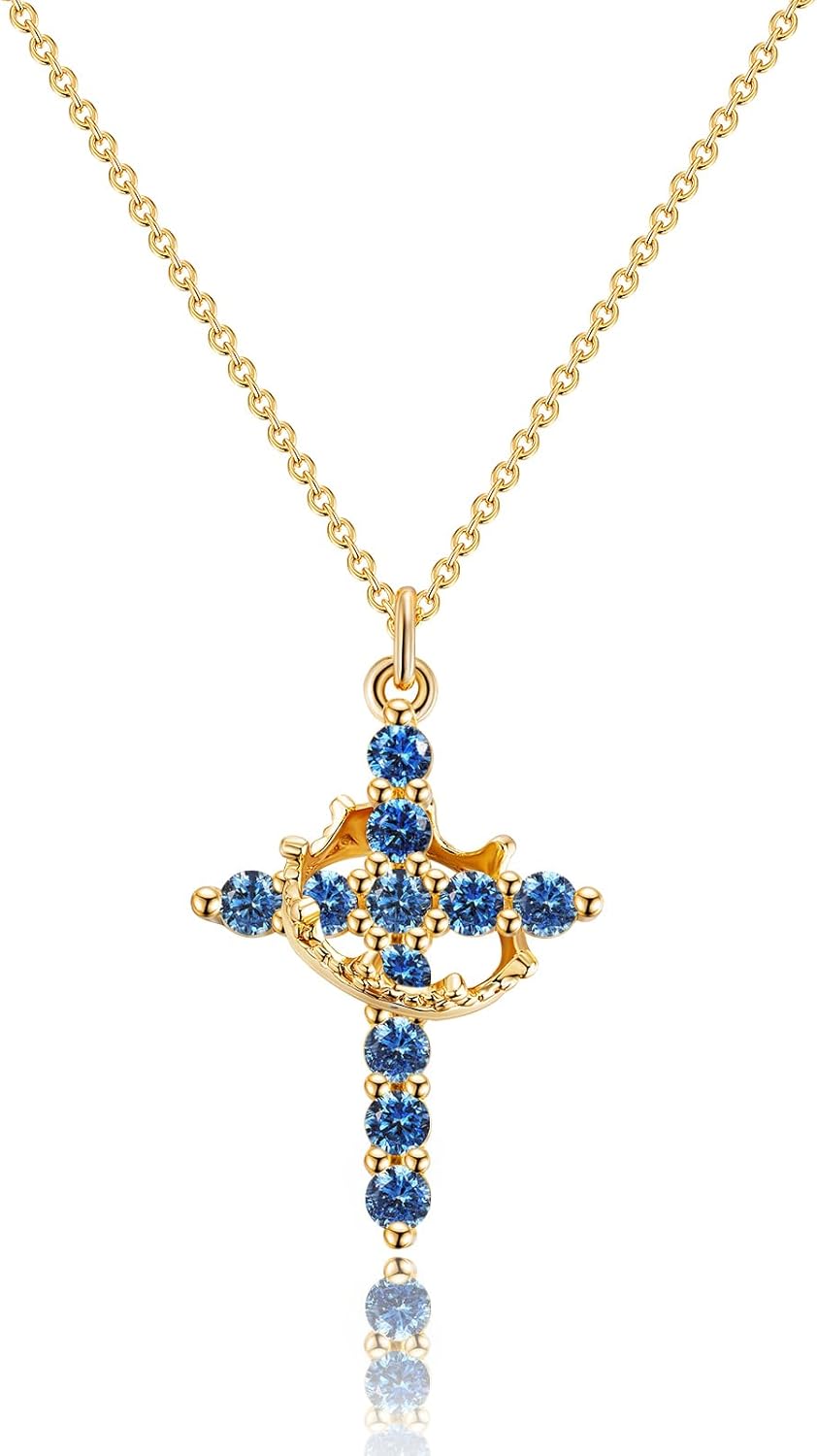Upgraded Crown Cross Necklace for Women