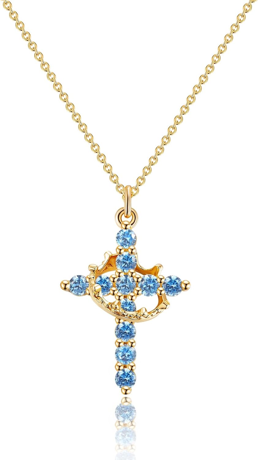 Upgraded Crown Cross Necklace for Women