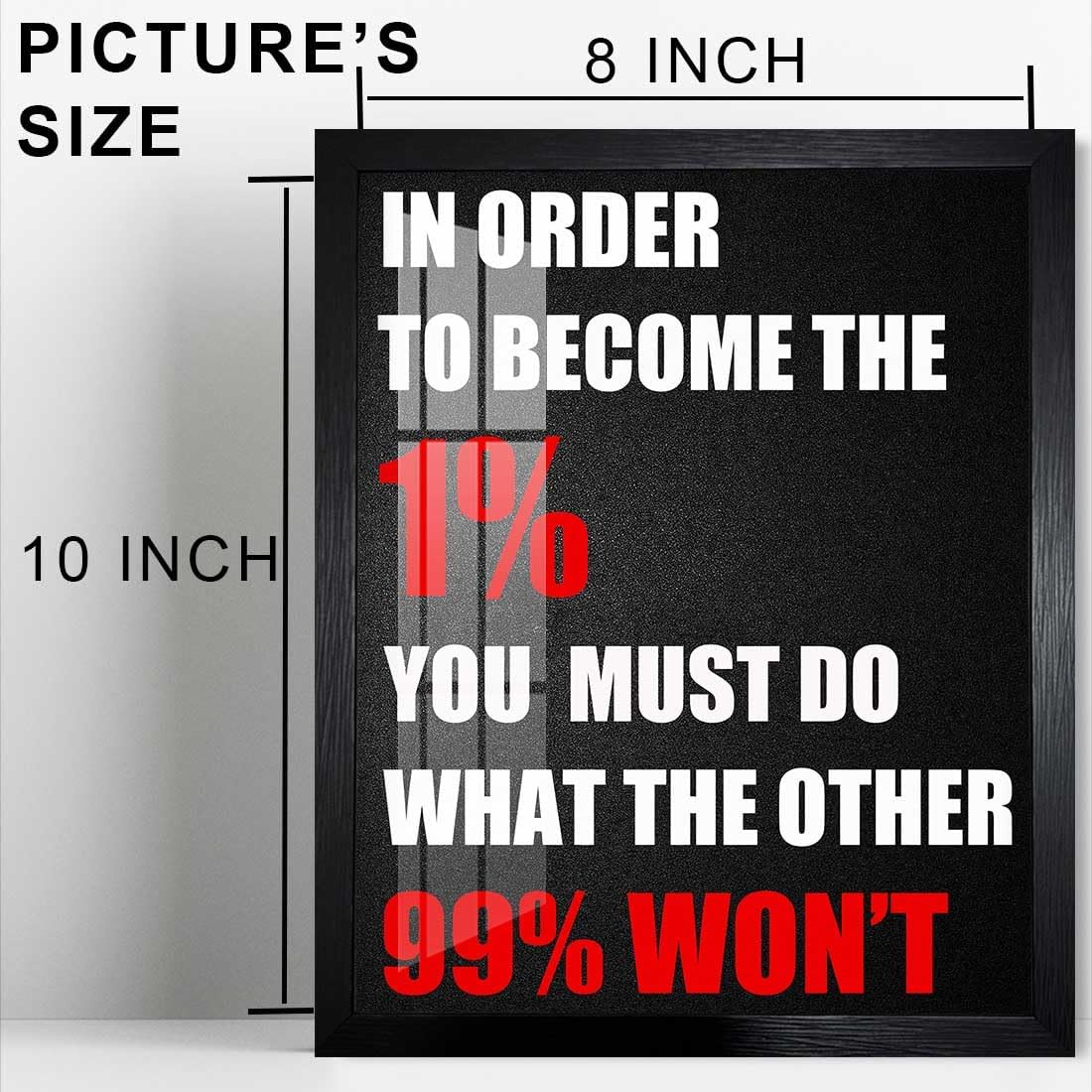 motivation framed canvas (10L X 8W, Framed)