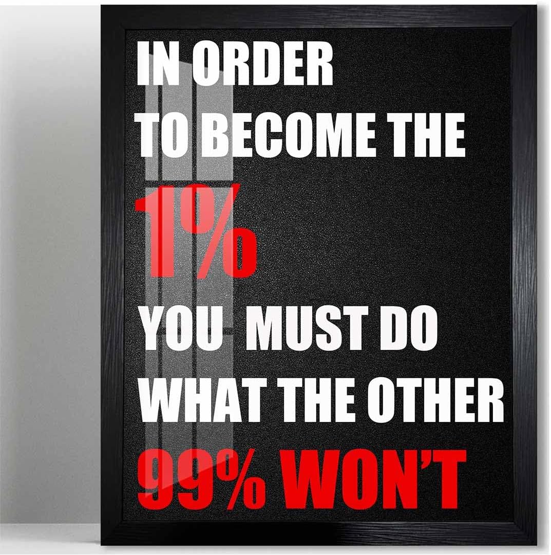 motivation framed canvas (10L X 8W, Framed)