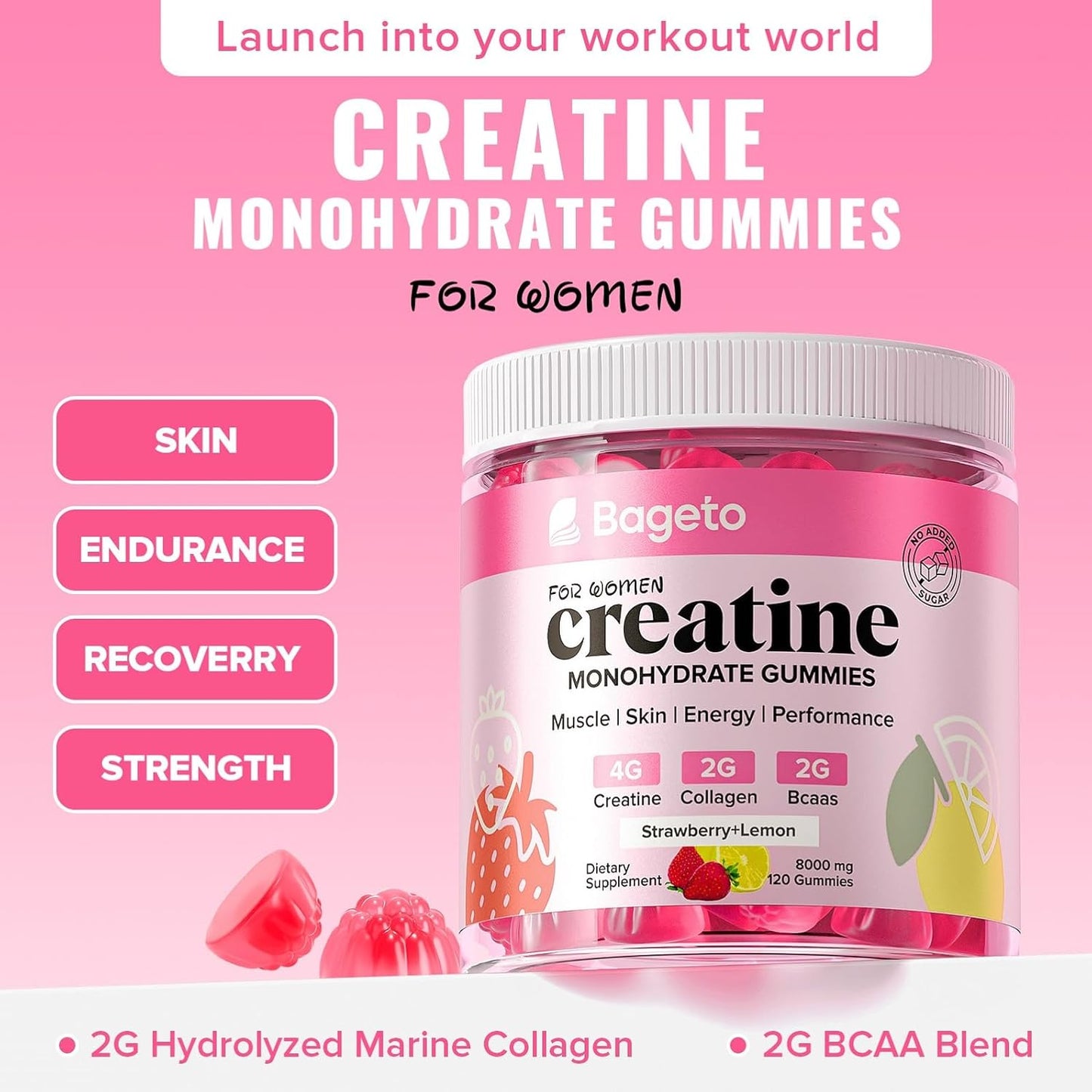 Women's creatine glow gummie's