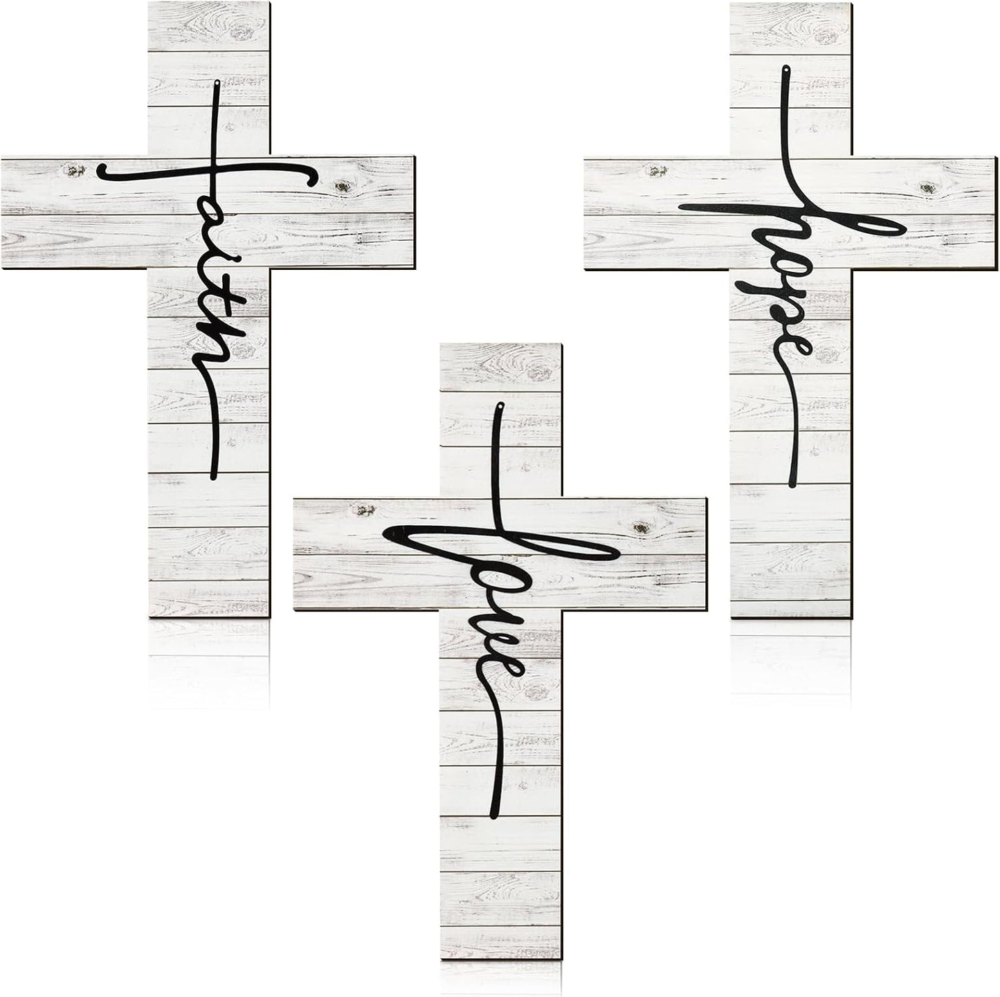 3 Pieces Faith Love Hope Cross Sign