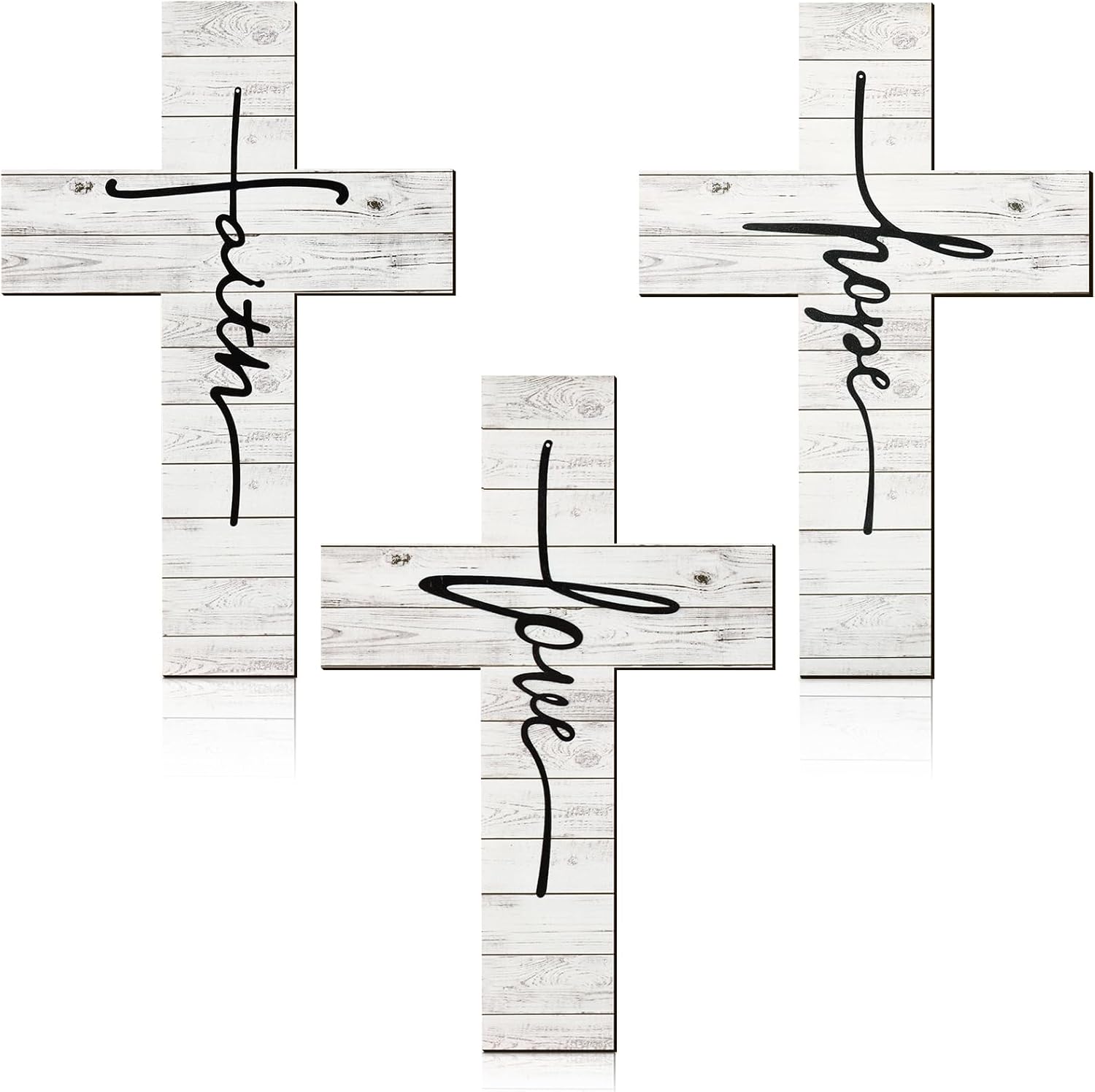 3 Pieces Faith Love Hope Cross Sign