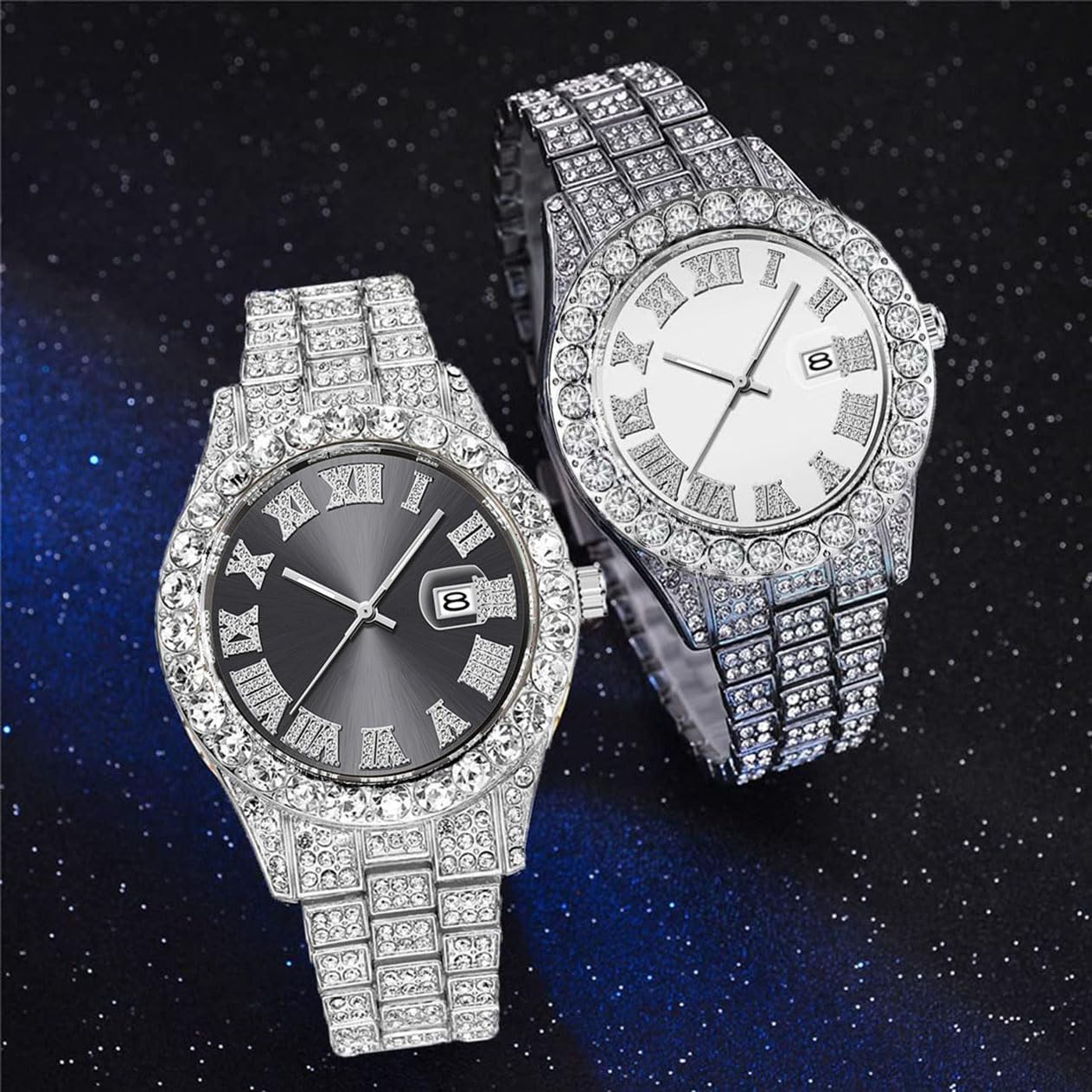crystal diamond luxury wrist watch