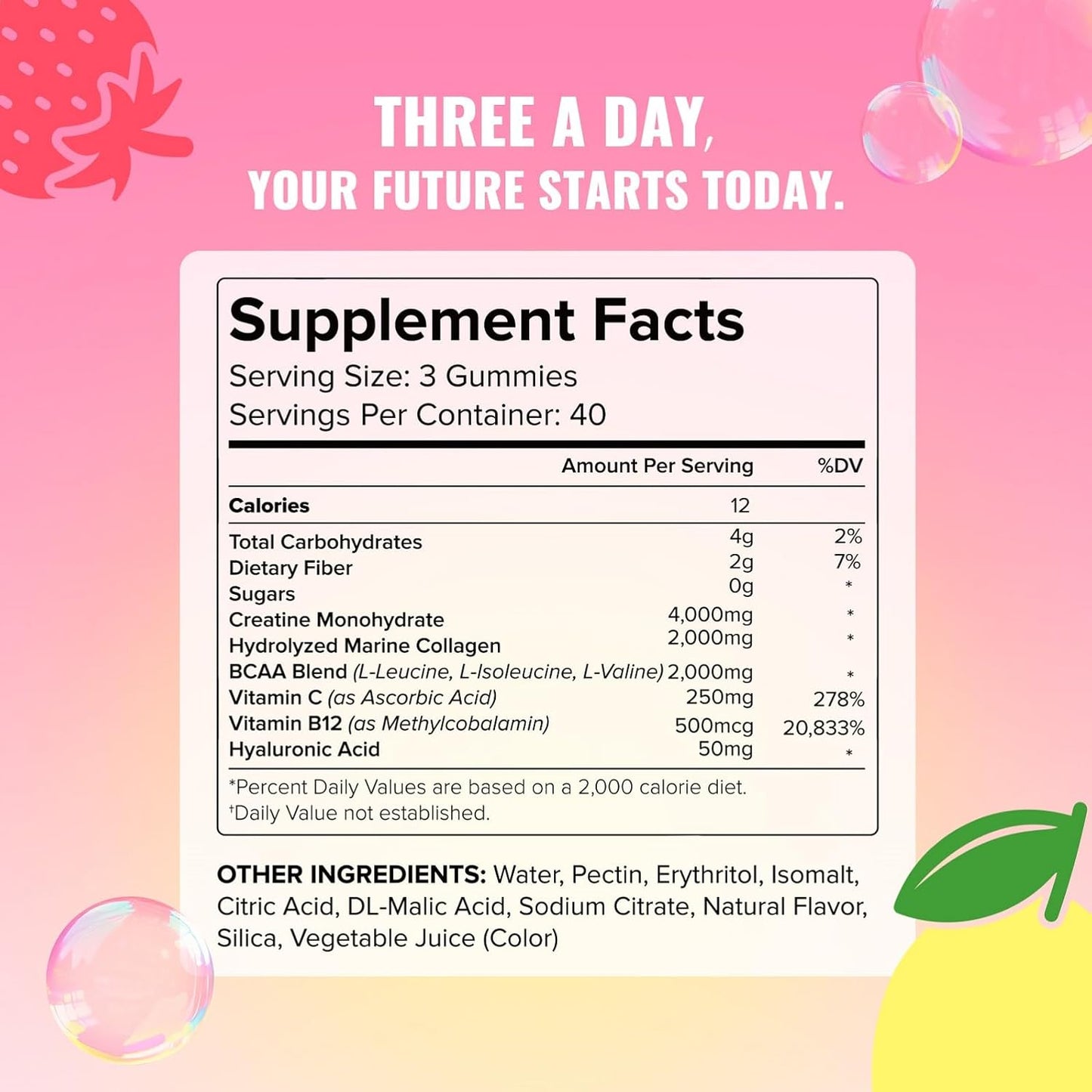 Women's creatine glow gummie's