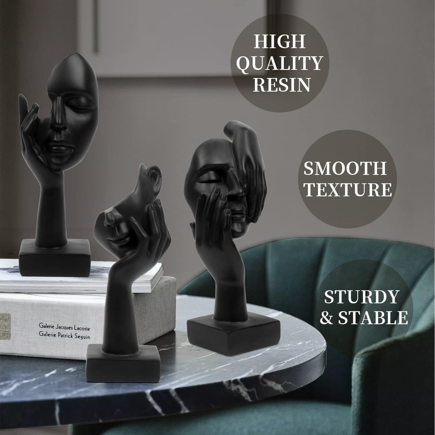 3pcs set modern sculptures