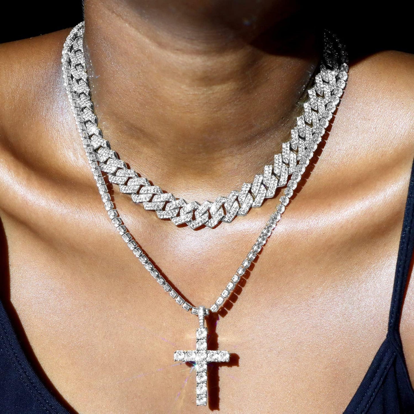 Cross Pendant Diamond Chain for Religious