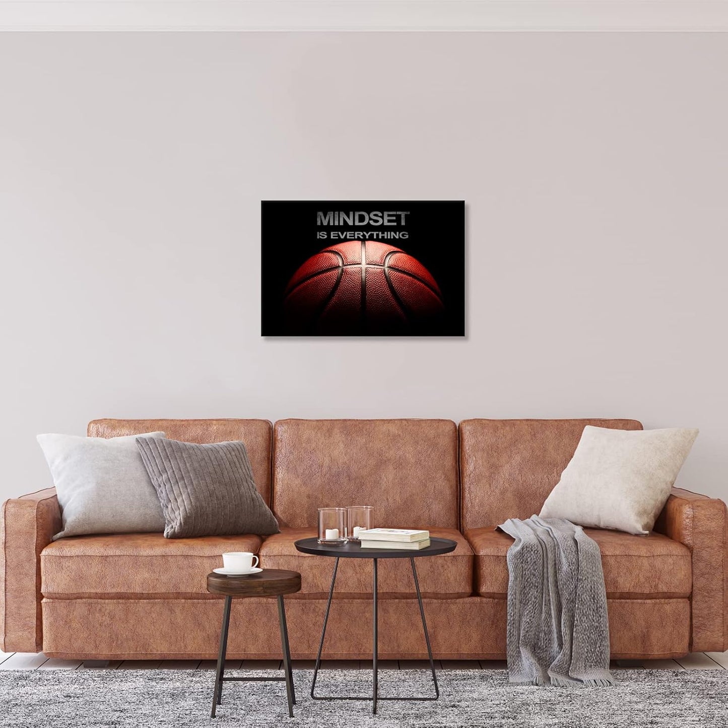 Inspirational Canvas Wall Art Success Ball Painting Office Decor Mindset Is Everything Motivational Poster for Office Living Room Framed Ready to Hang