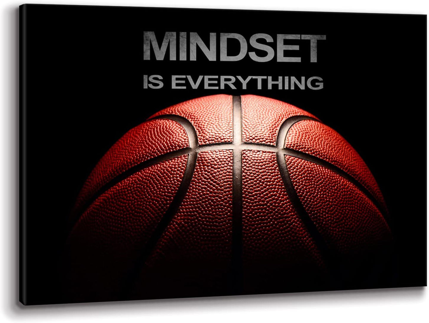 Inspirational Canvas Wall Art Success Ball Painting Office Decor Mindset Is Everything Motivational Poster for Office Living Room Framed Ready to Hang