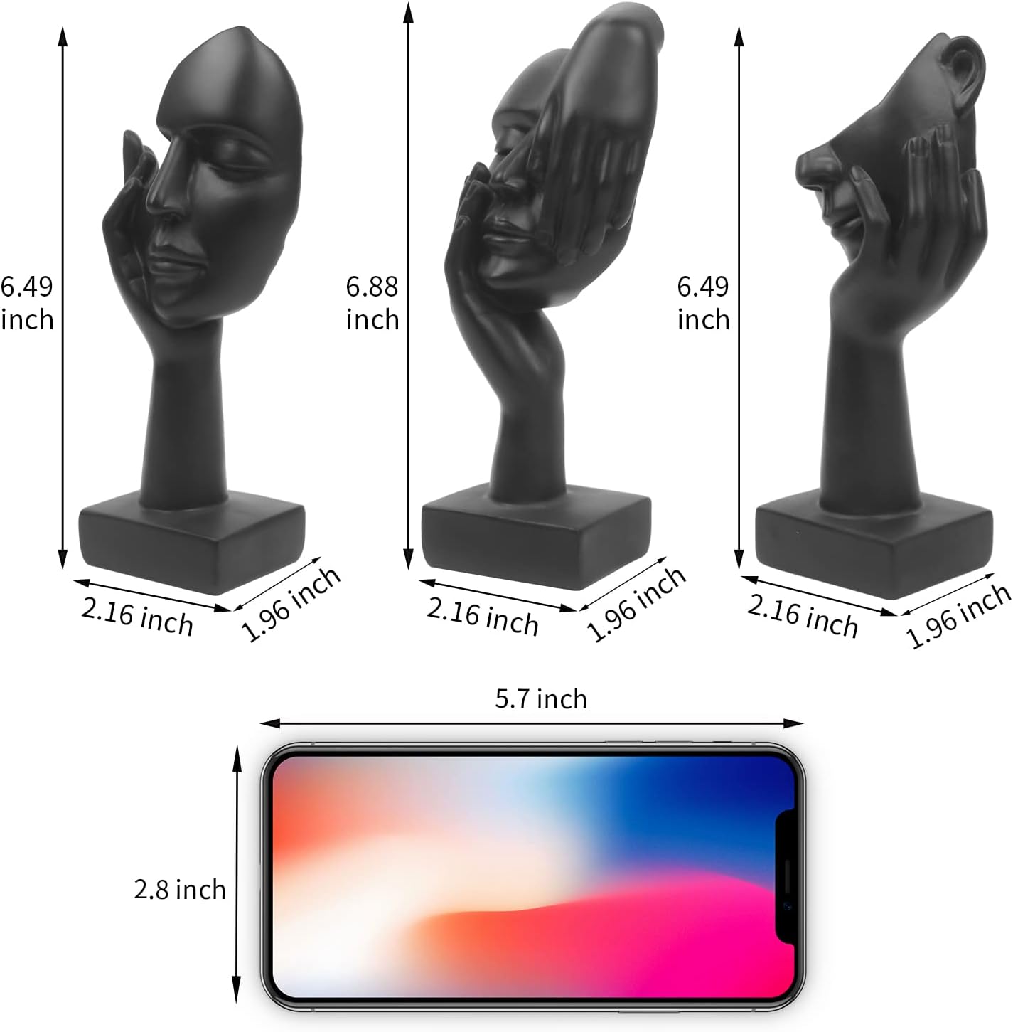 3pcs set modern sculptures