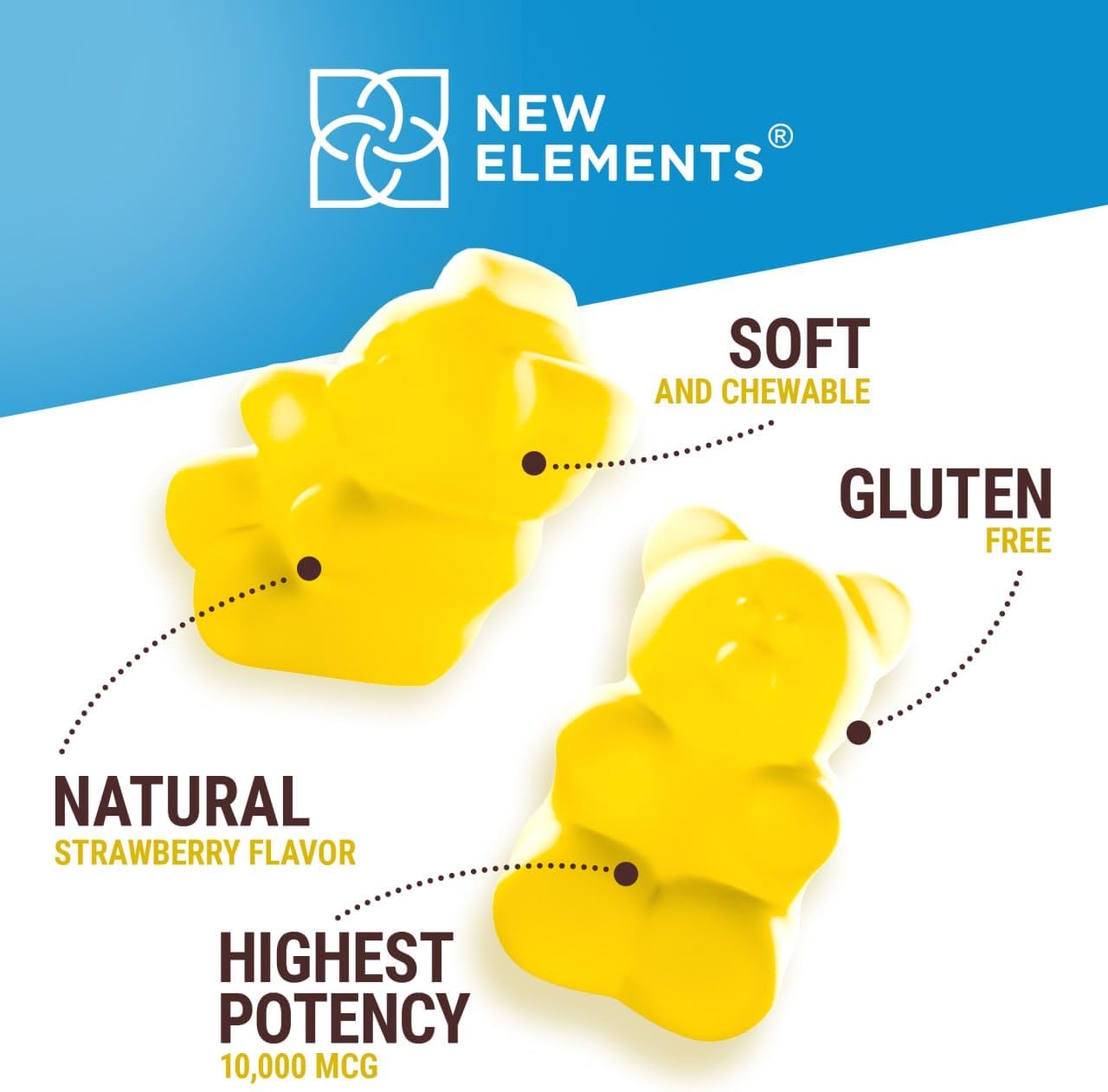 Biotin Gummies with Collagen Vitamin D3 Natural Pineapple Flavor
