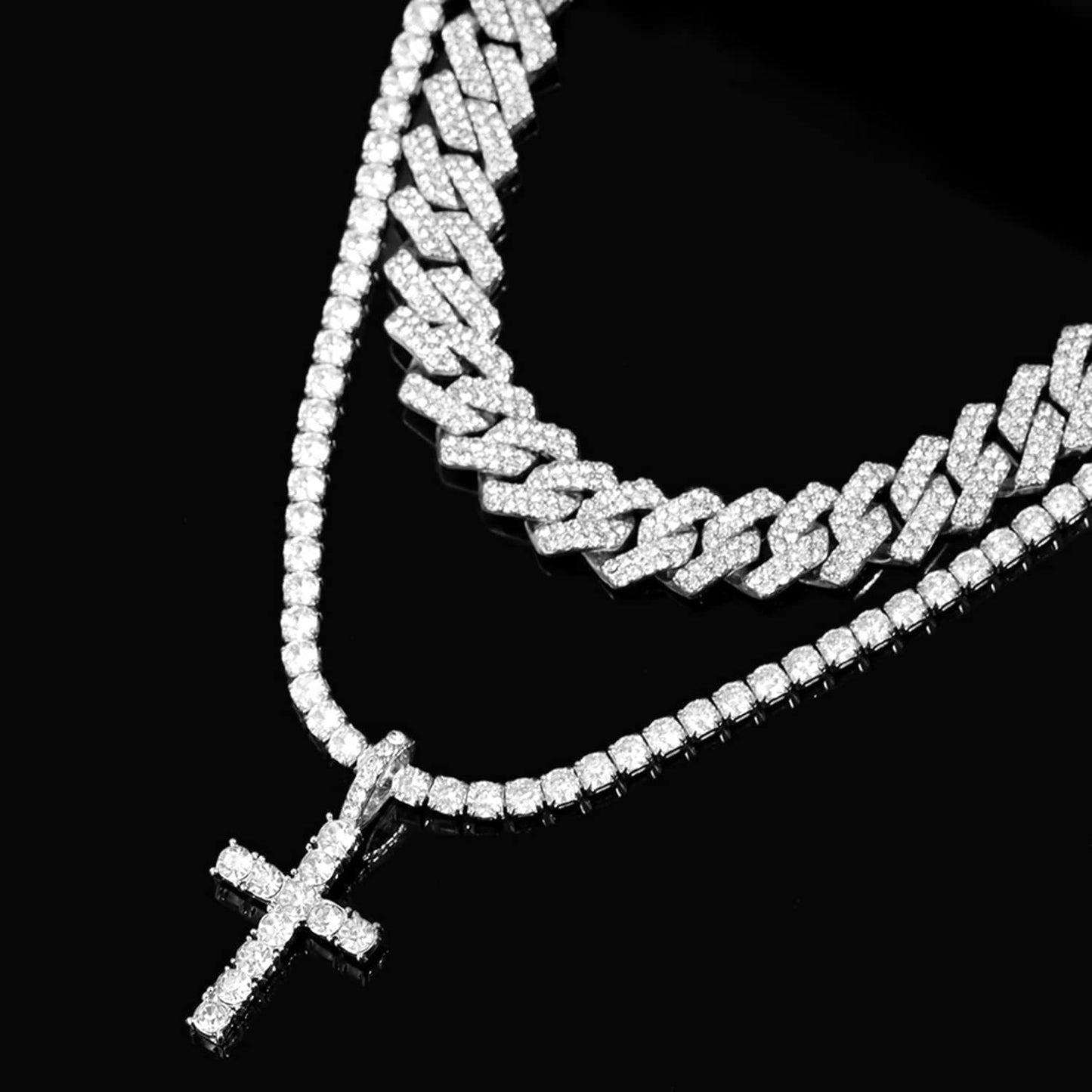 Cross Pendant Diamond Chain for Religious 