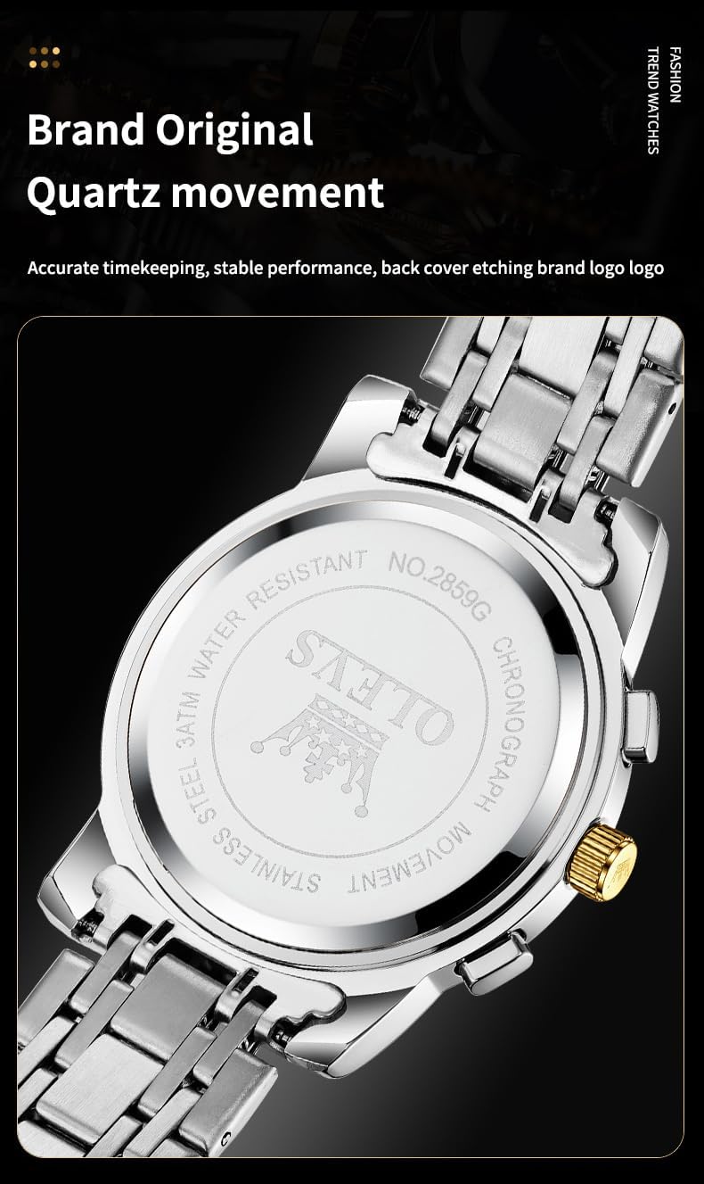  Men Waterproof Luxury Big Face 