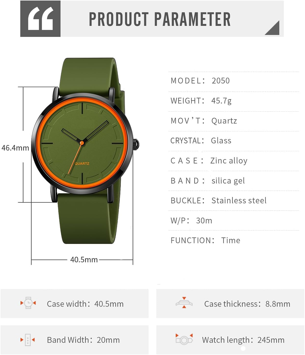 Fashion Simple Analog Quartz Wrist Watches 