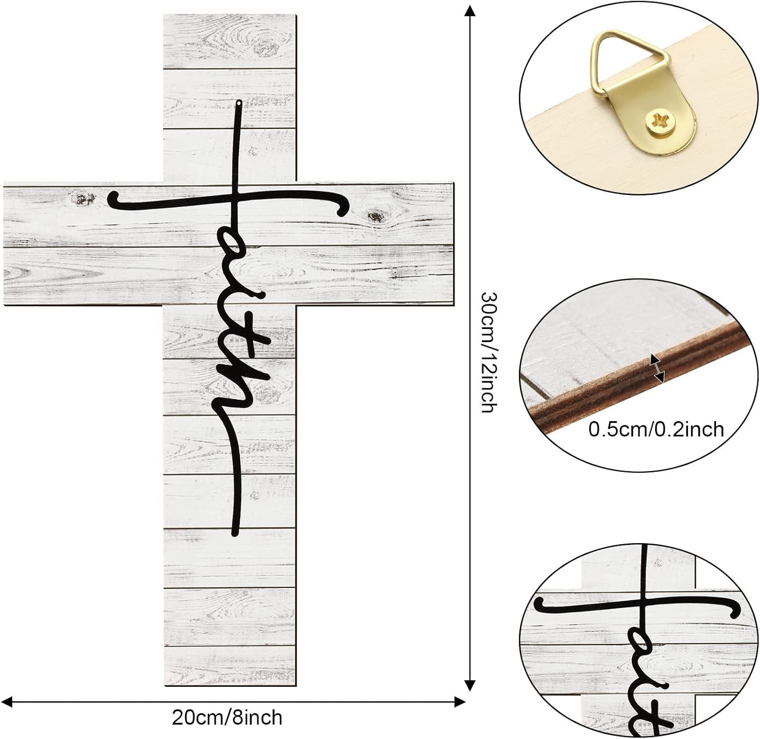3 Pieces Faith Love Hope Cross Sign
