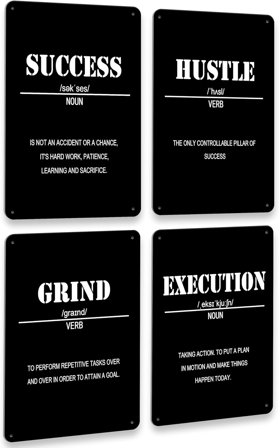 Inspirational Office Wall Sign Decor-set of 4