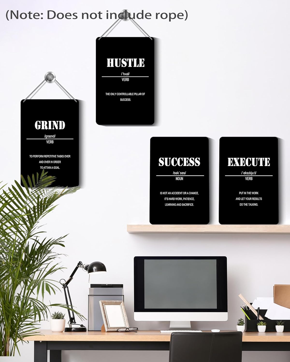Inspirational Office Wall Sign Decor-set of 4