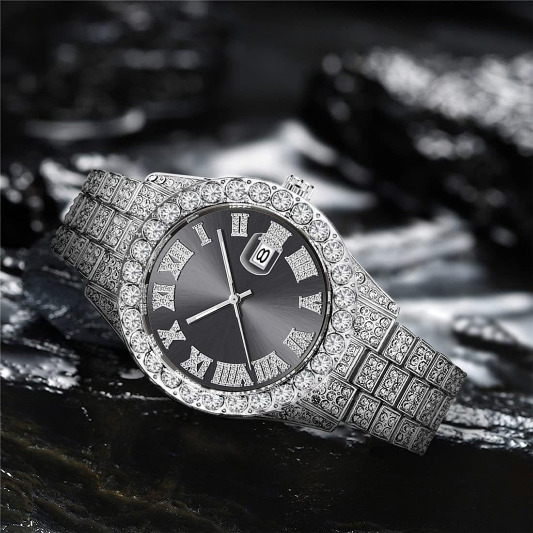 crystal diamond luxury wrist watch