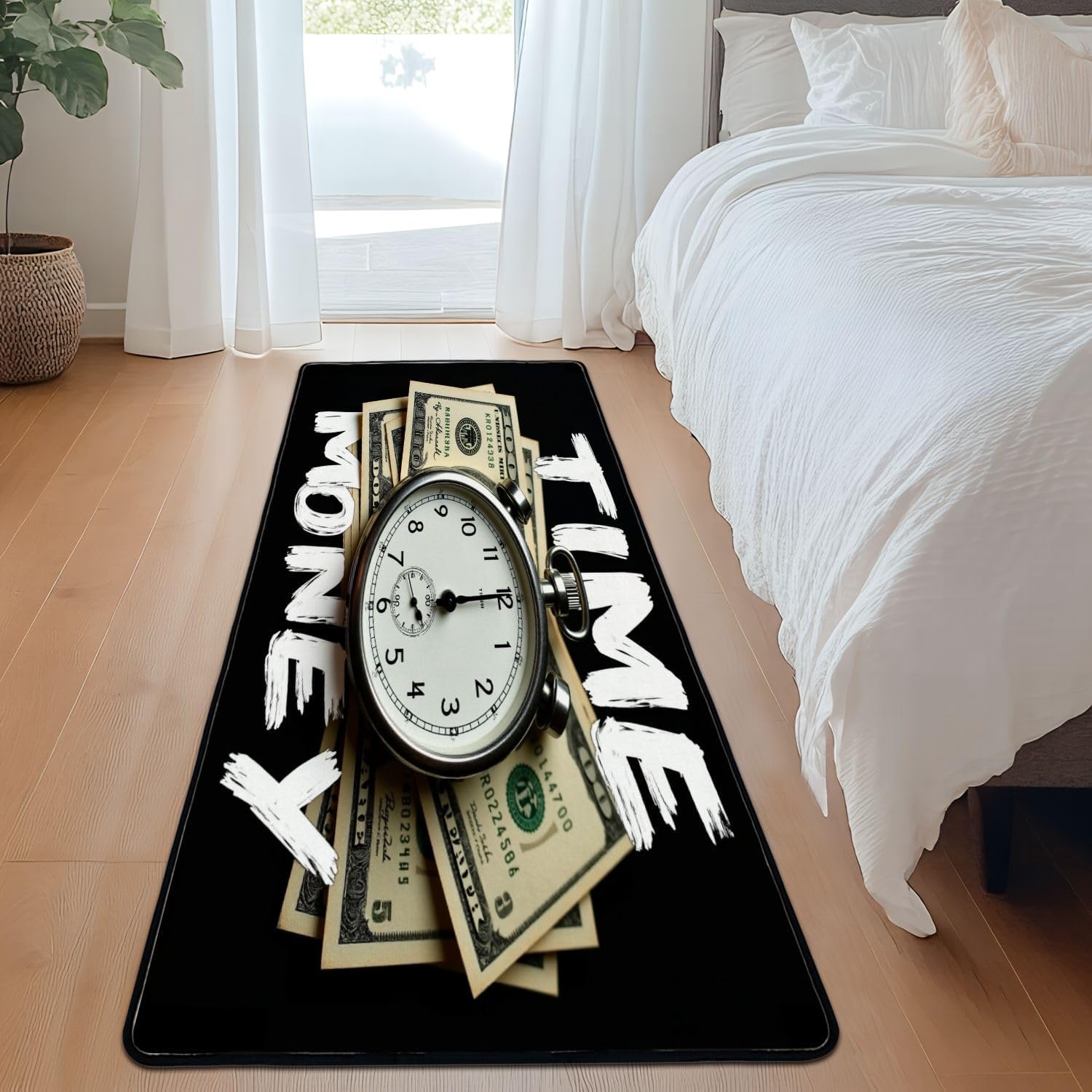 2X6 time is money rug