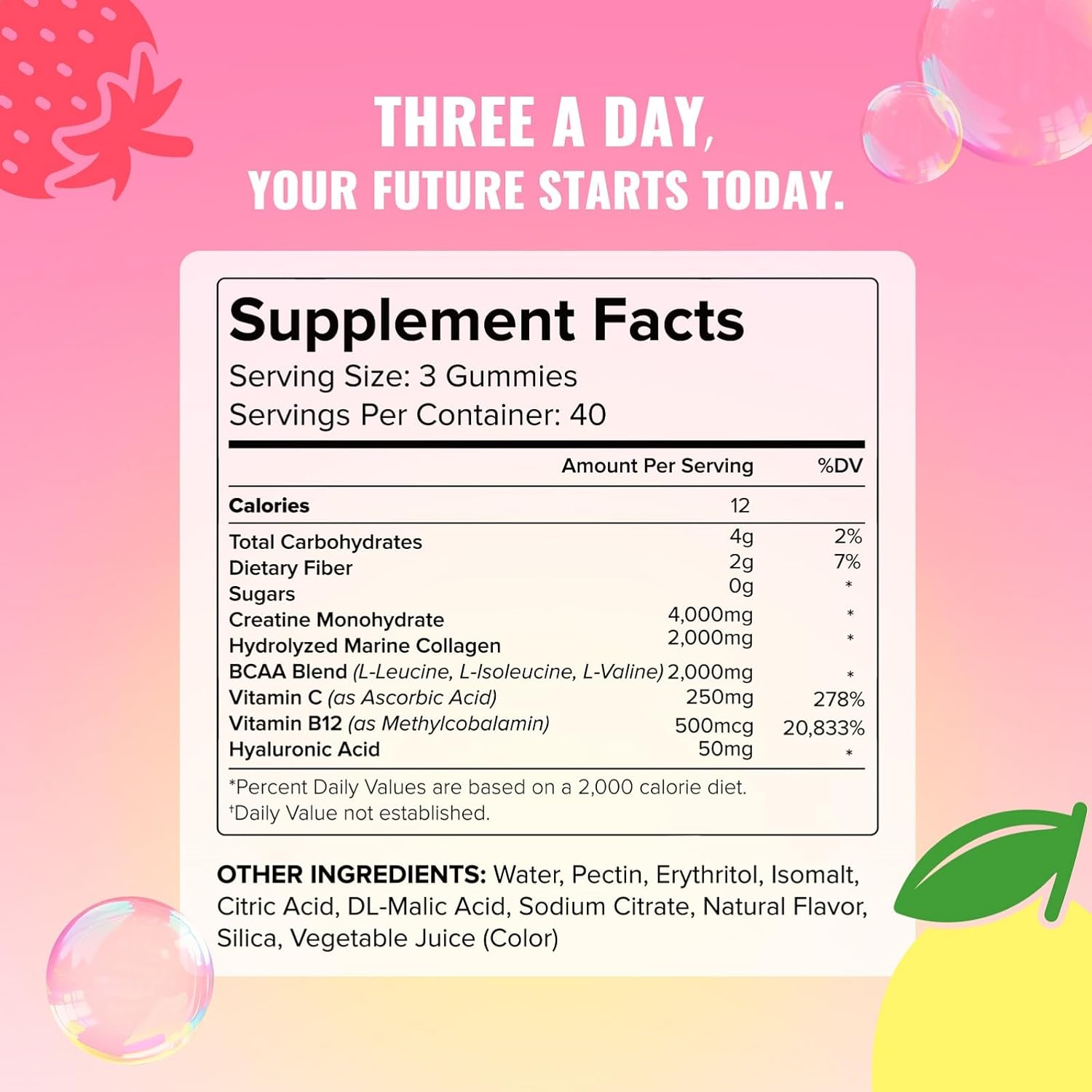 Women's creatine glow gummie's