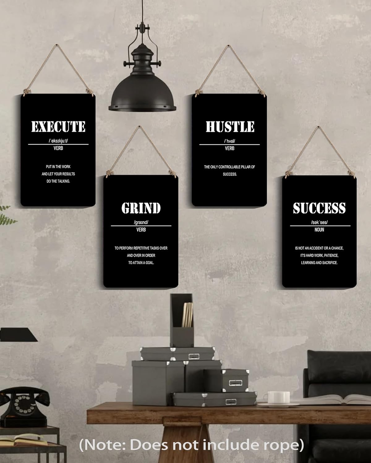Inspirational Office Wall Sign Decor-set of 4