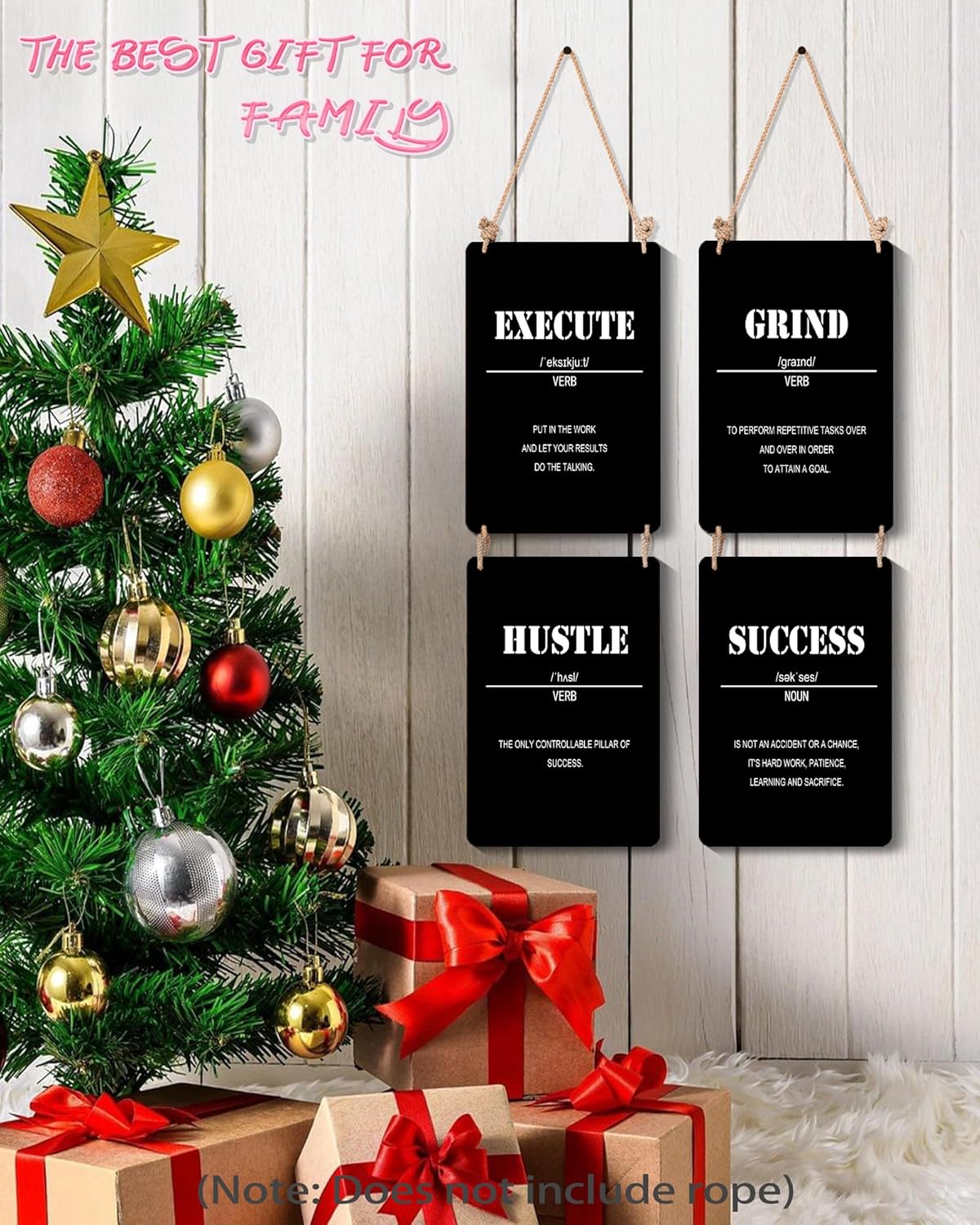 Inspirational Office Wall Sign Decor-set of 4