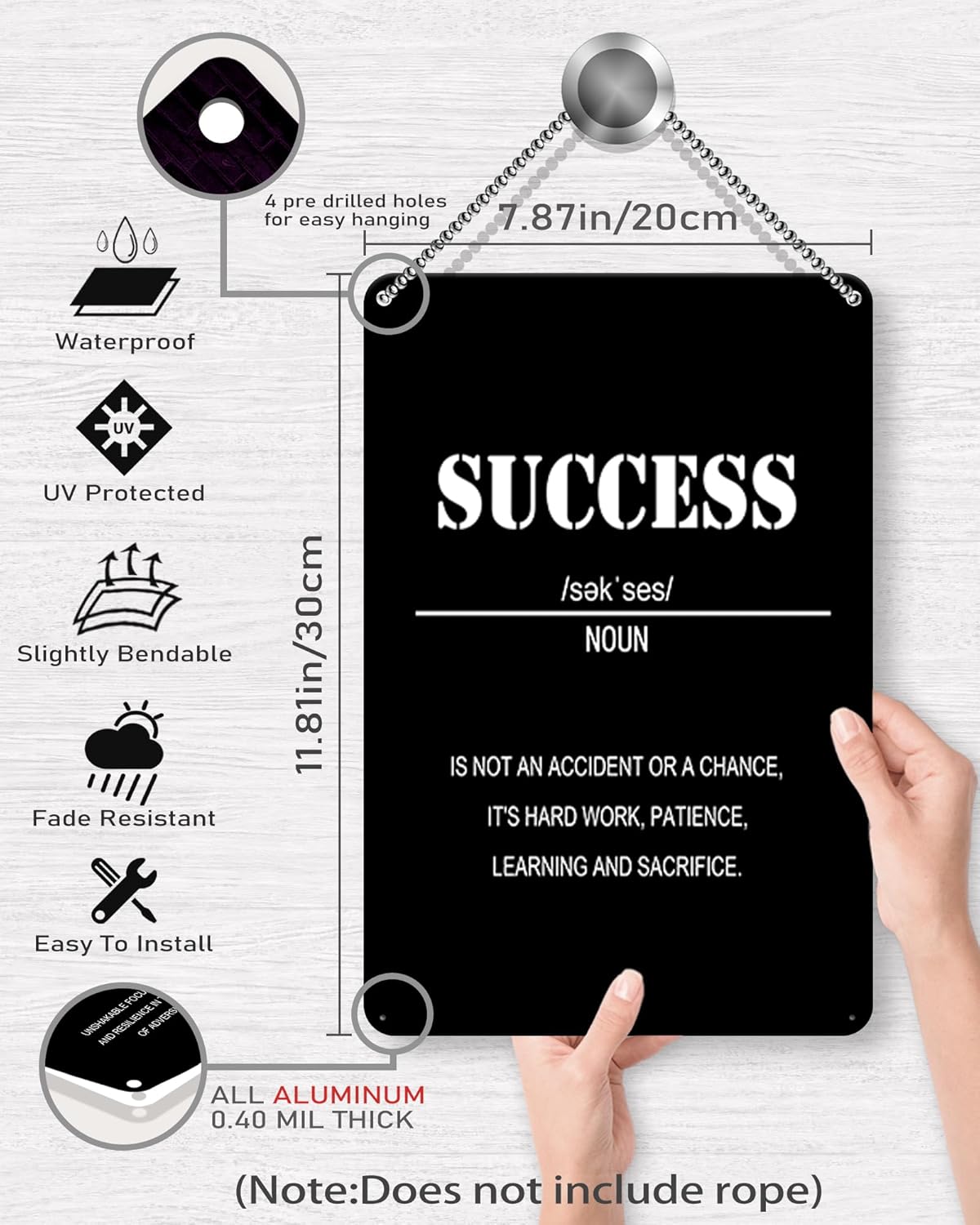 Inspirational Office Wall Sign Decor-set of 4