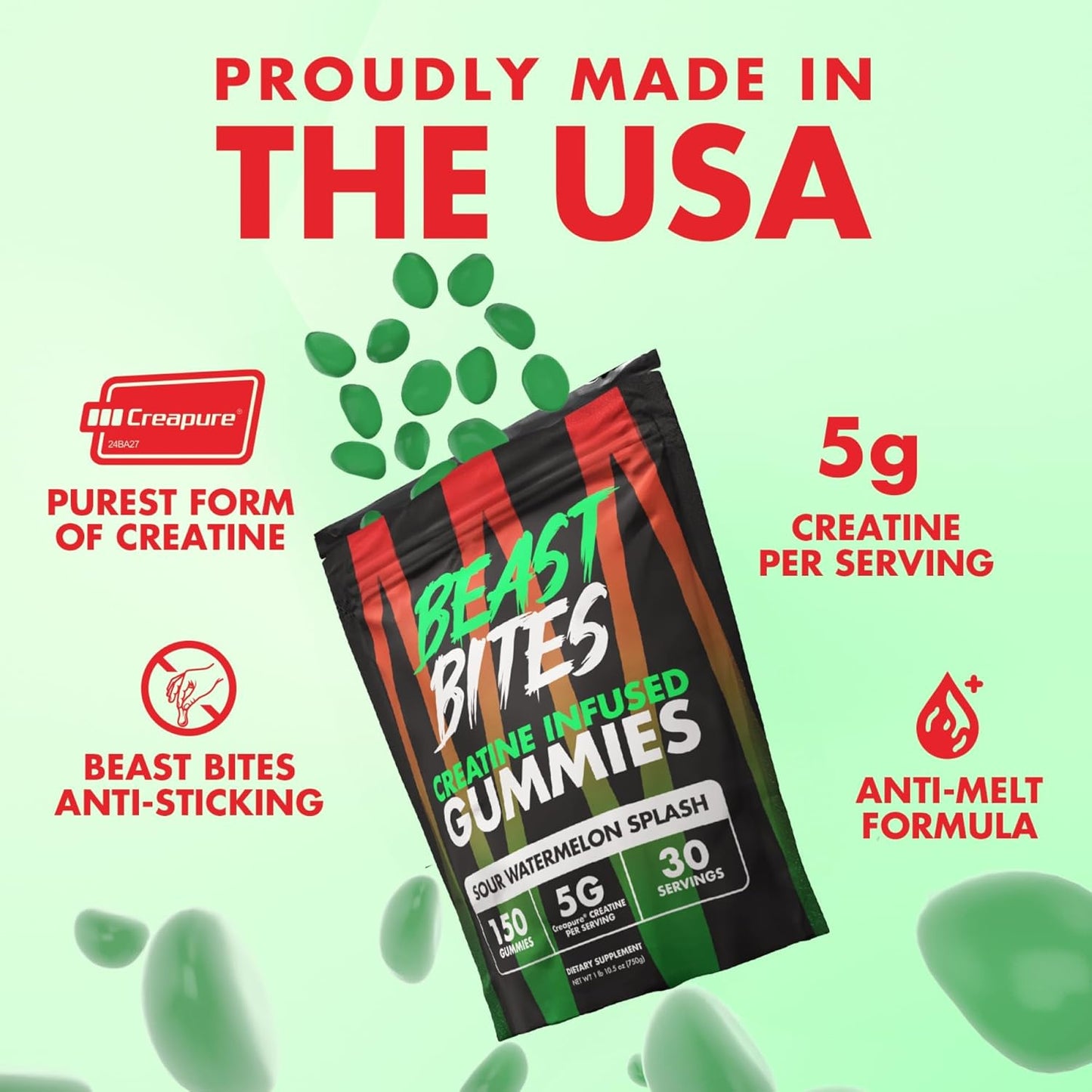 Creatine Infused Gummies - 5G watermelon