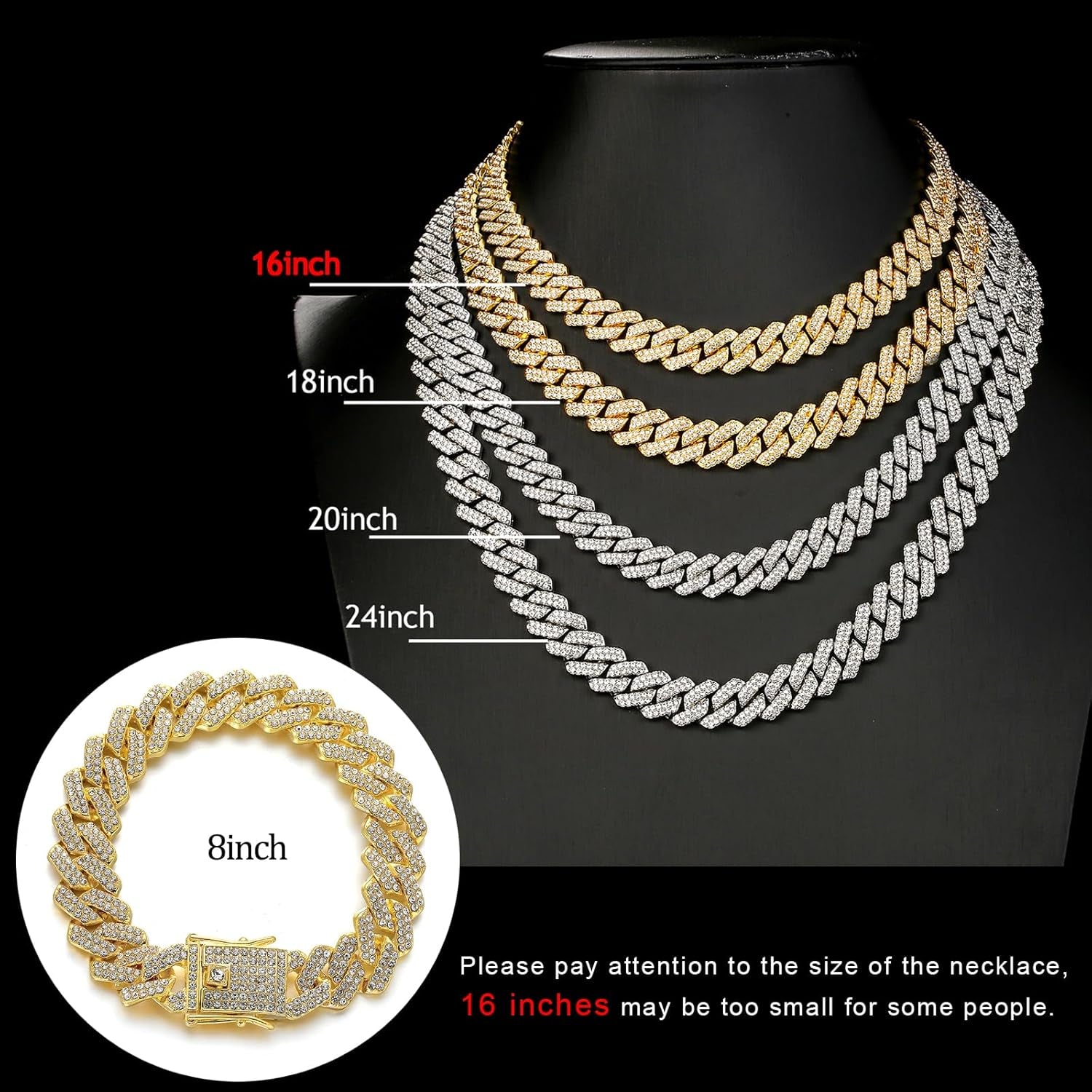 2 Pieces Cuban Link Chain 