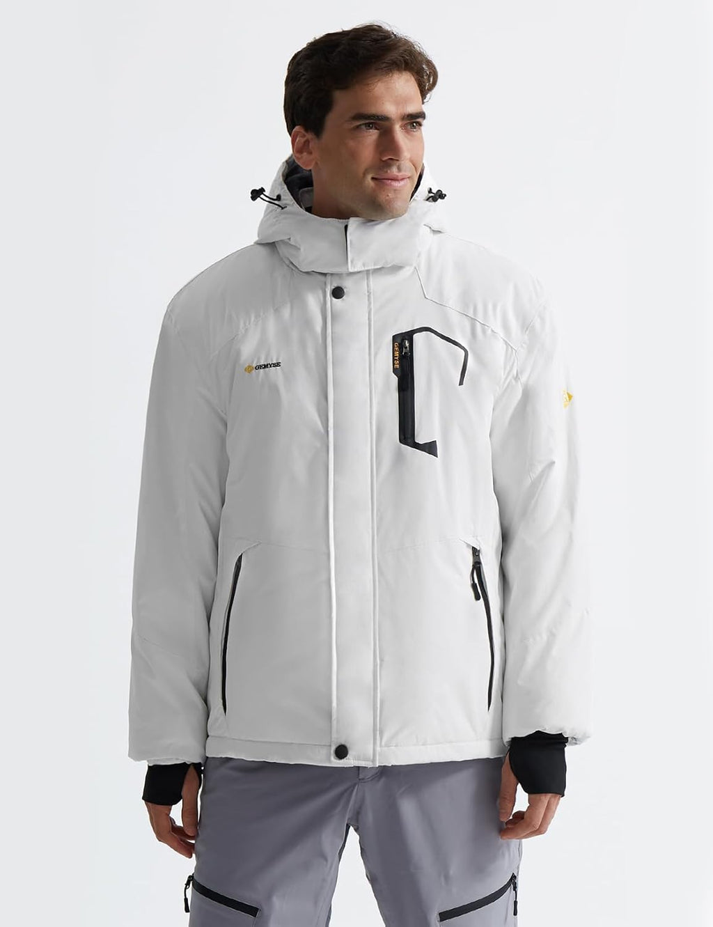 Men'S Mountain Waterproof Ski Snow Jacket Winter Windproof Rain Jacket
