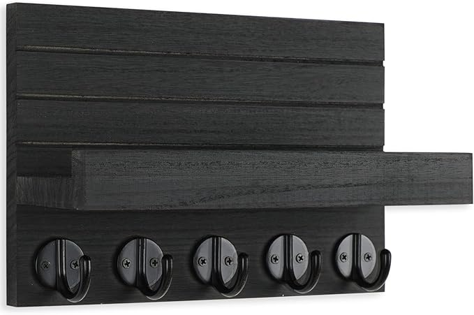 Decorative Key and Mail Holder with Shelf